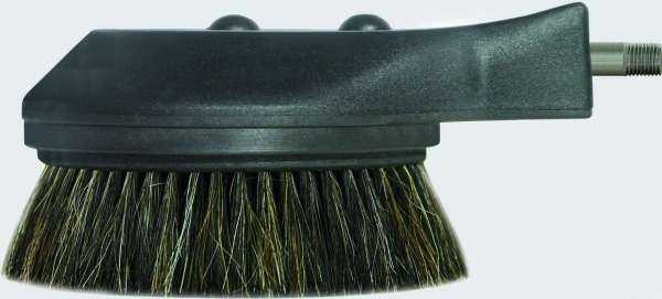 Brosse Rotative Noire Crin Naturel Raccordement 1/4M Accueil