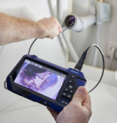 L’endoscope vidéo Wöhler VE 400 HD est idéal pour l'inspection de cavités inaccessibles à travers de petites ouvertures à partir de Ø 6 mm. D'autres domaines d'application sont par exemple les install